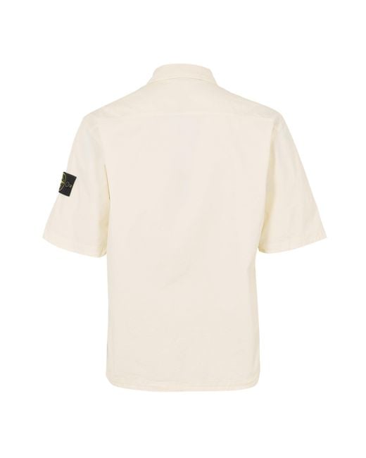 Stone Island White Casual Shirt Jacket for men