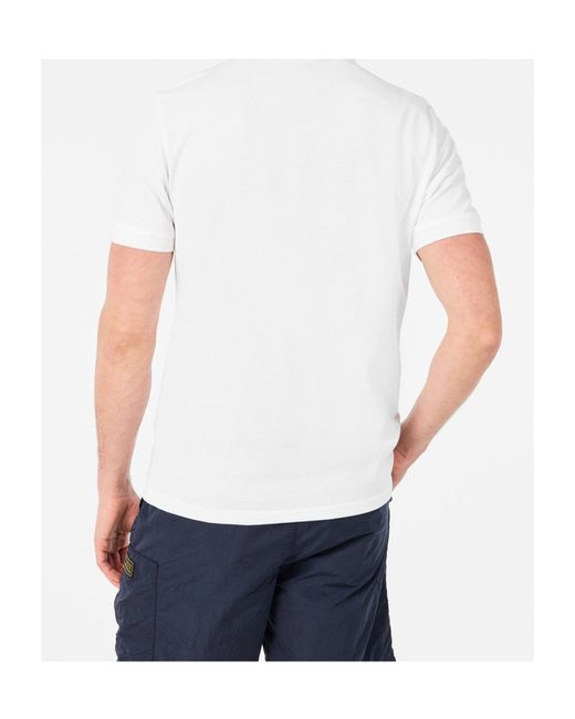 Barbour White Logo Short-Sleeve Polo Shirt for men