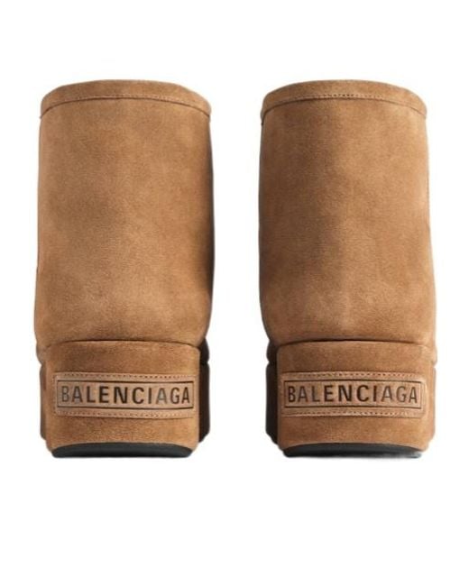 Balenciaga Brown Alaska Platform Boots