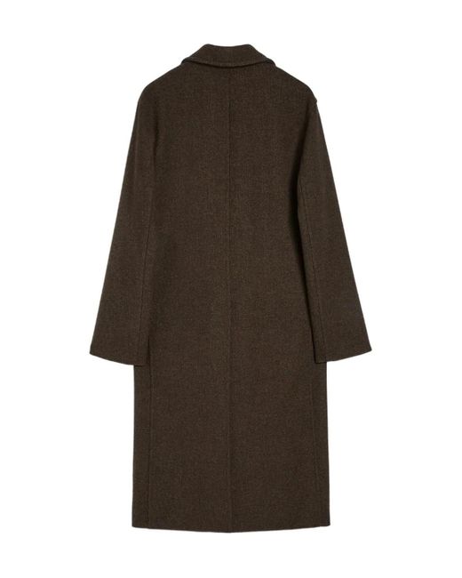 Jil Sander Brown Mélange-Effect Coat