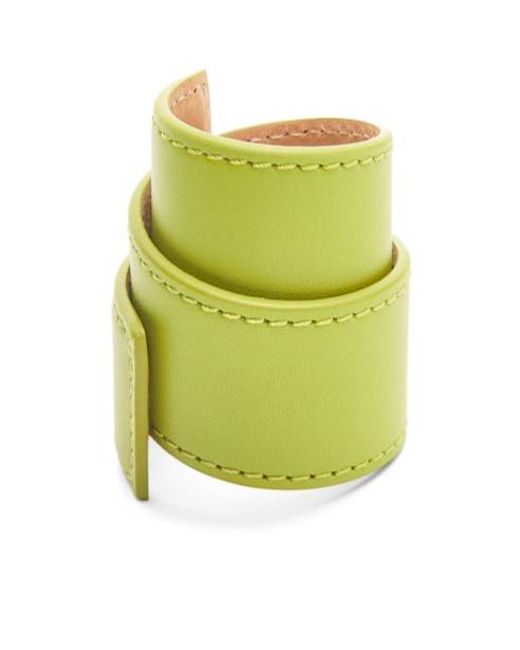 Loewe Green Logo Wrap-Around Bracelet