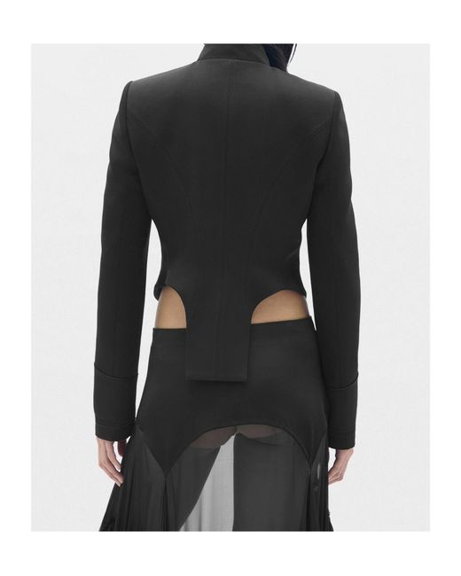 Ann Demeulemeester Black Polina Fitted Marsina Jacket