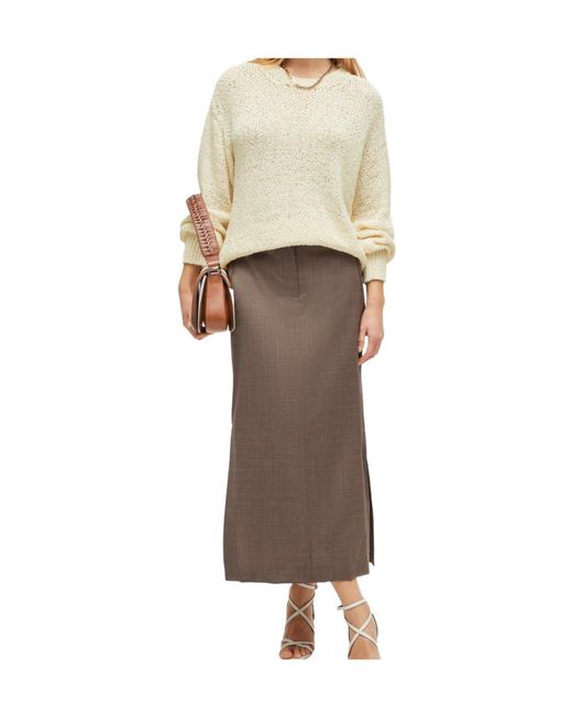 Boss White Crew Neck Knit Sweater