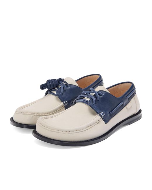 Loewe Blue Campo Boat Shoes for men
