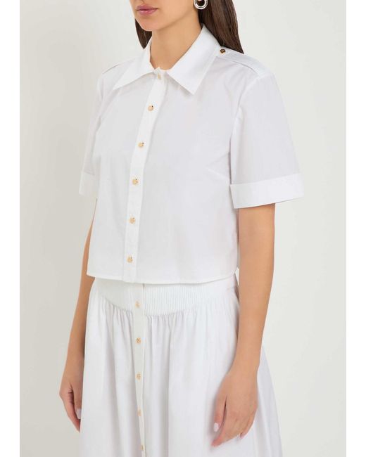 Tory Burch White Loose Cotton Shirt