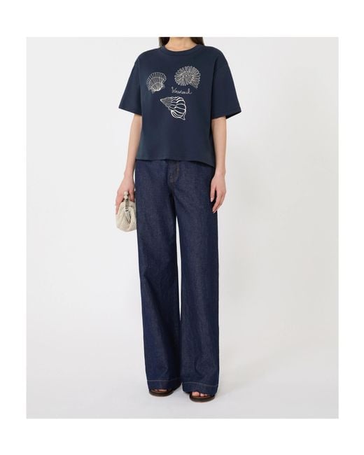 Weekend by Maxmara Blue Wkdsabato Boxy Printed T-Shirt