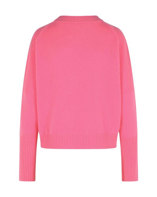 Closed Pink Ribbed Crew Neck Sweater