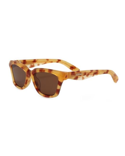Jacquemus Brown Tortoiseshell Sunglasses for men