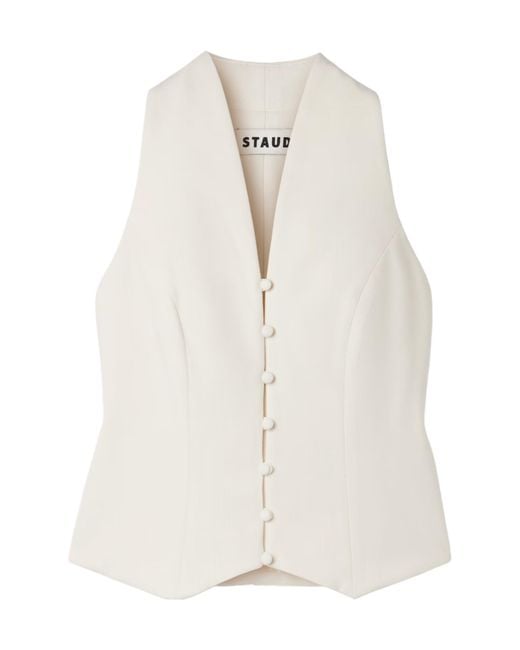 Staud White Stella Vest