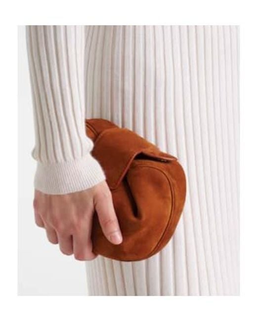 Gabriela Hearst Brown Demi Suede Clutch