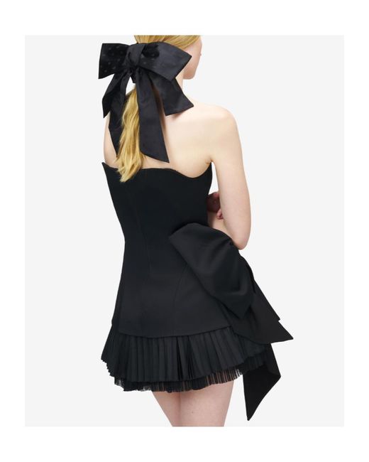 McQueen Black Skull Jacquard Bow Scrunchie