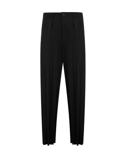 Homme Plissé Issey Miyake Black Straight-Leg Casual Pants for men