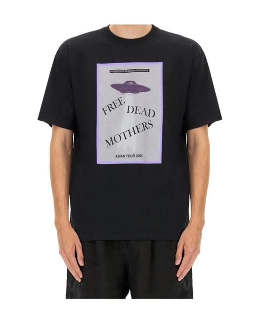 Undercover Black Graphic-Printed Crewneck T-Shirt for men