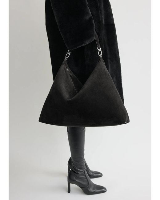 Totême  Black Zipper Shoulder Bag