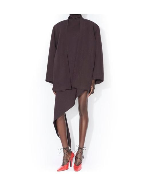 Alaïa Purple Alaïa Poplin High Neck Top