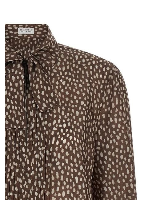 Brunello Cucinelli Brown Long Sleeve Shirt