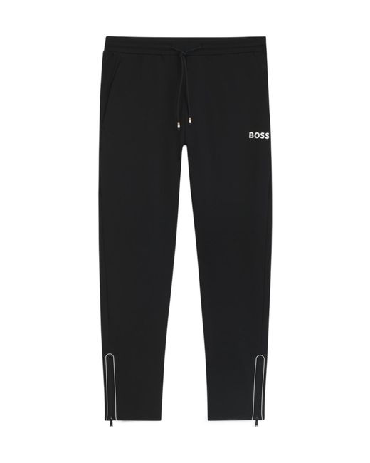 Boss Black Logo-Detail Zip-Cuffed Track Pants for men
