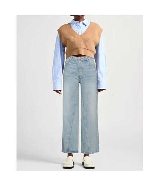 Ganni Blue Denim Trousers