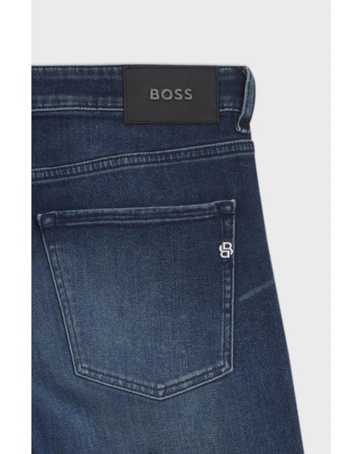 Boss Blue Delaware Slim-Fit Jeans for men