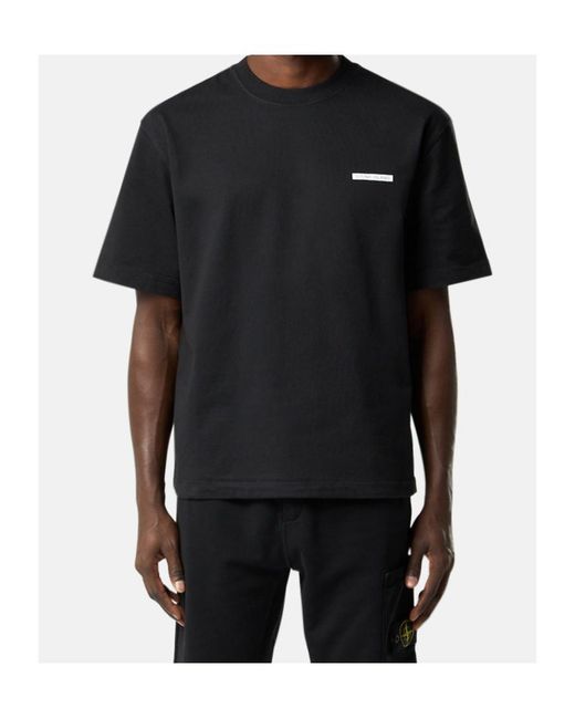 Stone Island Black Regular-Fit Short-Sleeve Crewneck Sweatshirt for men