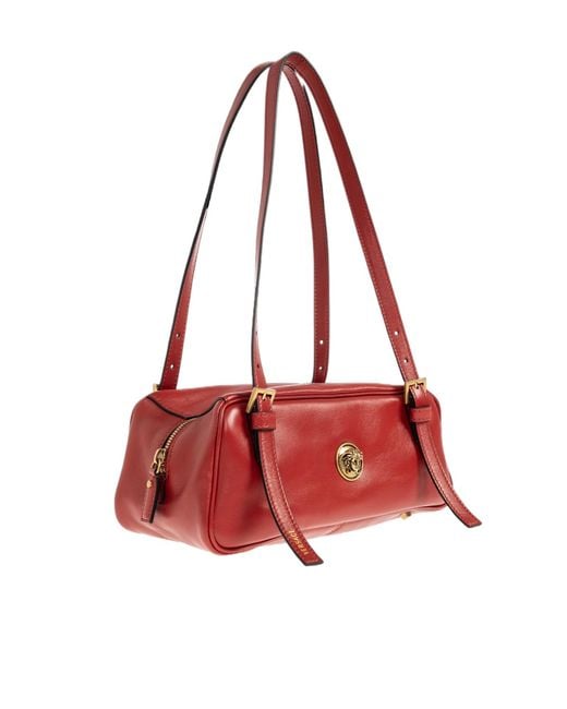 Versace Red Emblème Bowling Bag