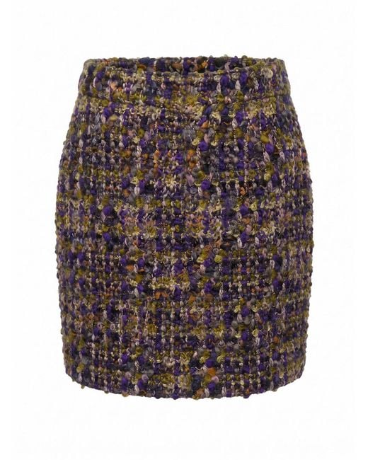 Saint Laurent Black Tweed Skirt