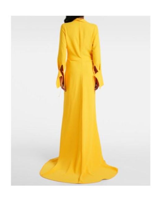 Maticevski Yellow Jupiter Draped Gown