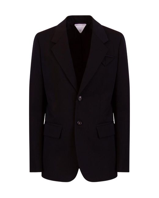 Bottega Veneta Black Single-Breasted Long Sleeved Blazer