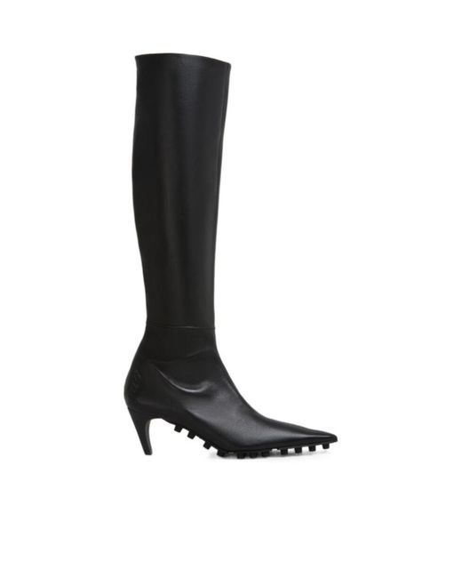 Marni Black Knee-High Spike Boots