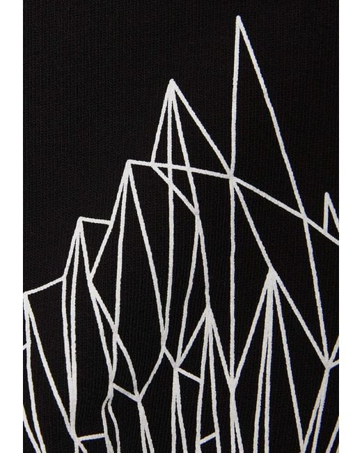 Marcelo Burlon Black Pattern Sweatpants