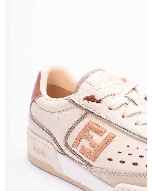 Fendi Pink Match Lace-Up Sneakers