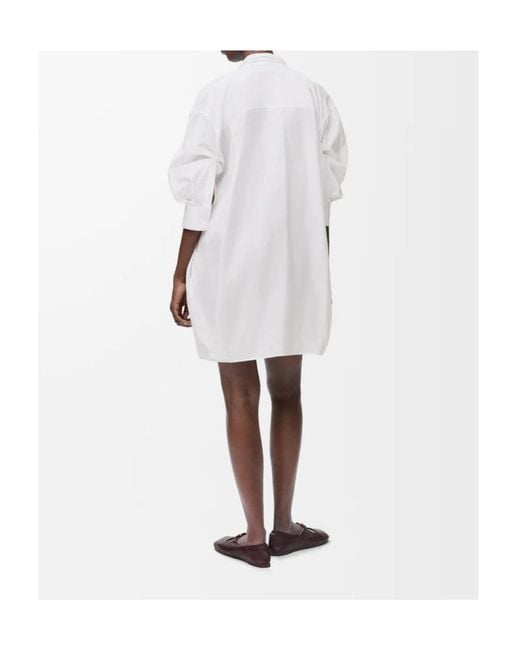 Loewe White Draped Dress