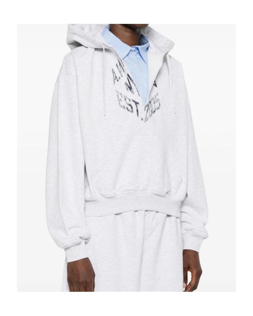 Alexander Wang White Long-Sleeved Layered Hoodie