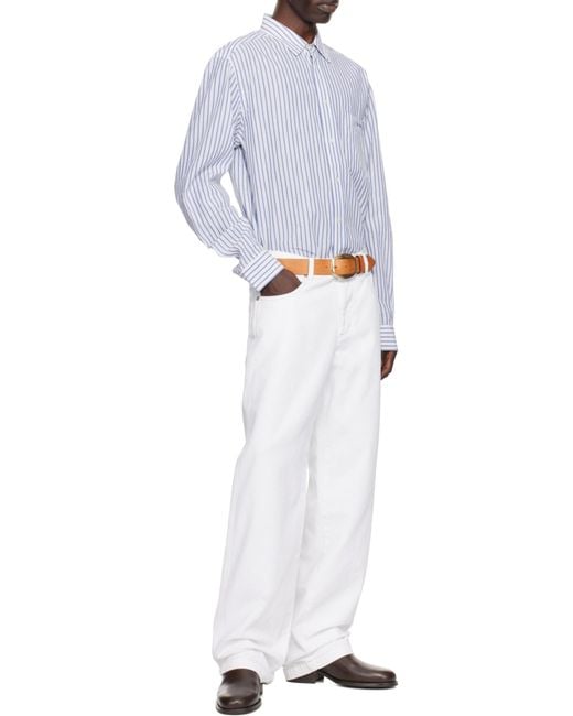 Isabel Marant White Logo-Patch Jeans for men