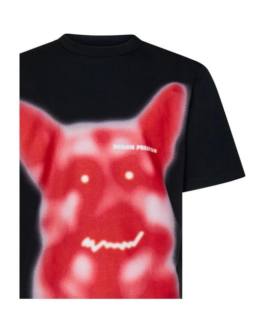 Heron Preston Red Beware Of Dog Crewneck T-Shirt for men