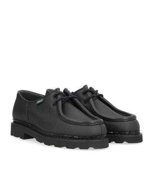 Paraboot Black Lace-Up Derby Shoes for men