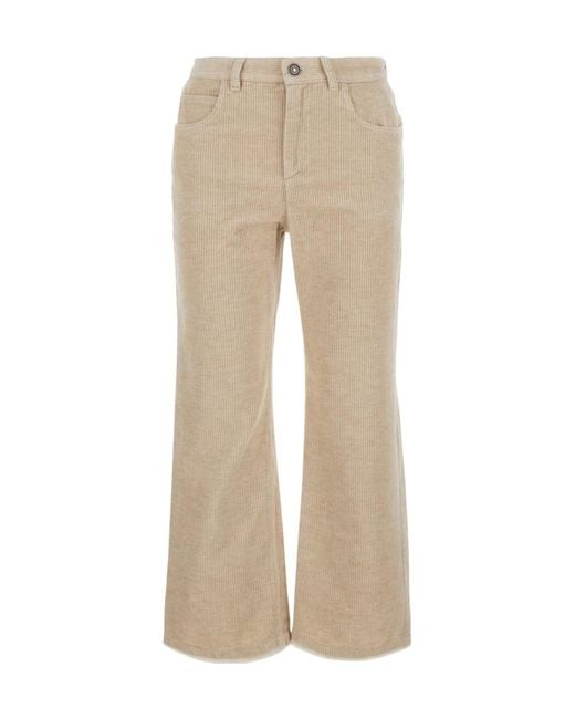 Isabel Marant Natural Isabel Marant Étoile Flared Corduroy Pants