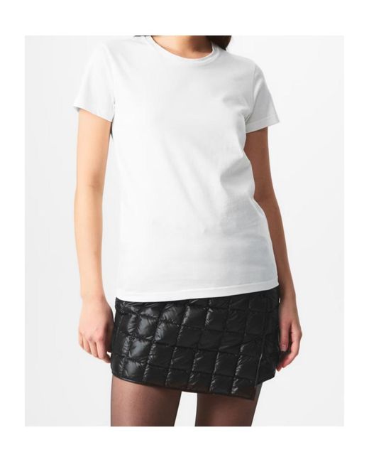 Moncler White Logo Short-Sleeved T-Shirt