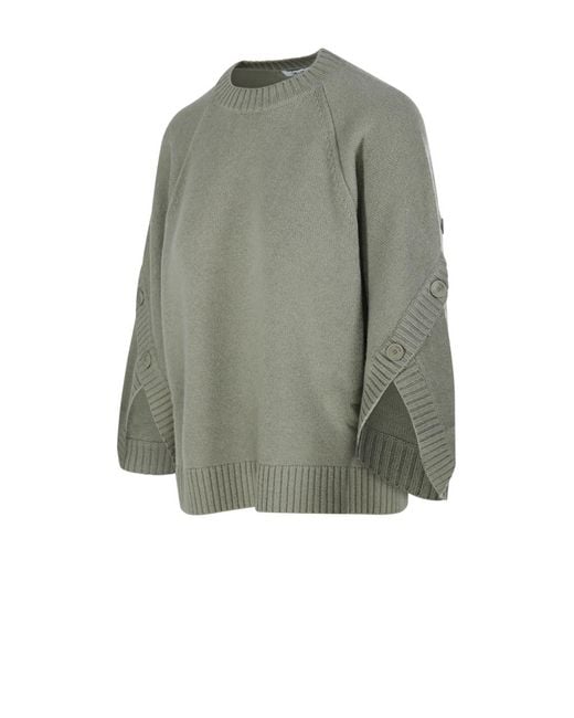 Max Mara Green Ampex Crewneck Knitted Jumper