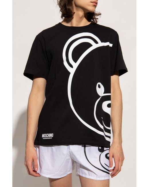 Moschino Black Logo Short-Sleeved T-Shirt for men