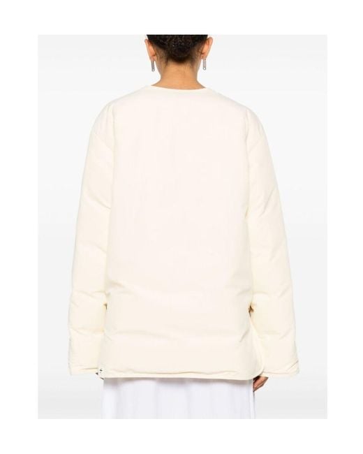 Jil Sander Natural Zip-Up Down Jacket