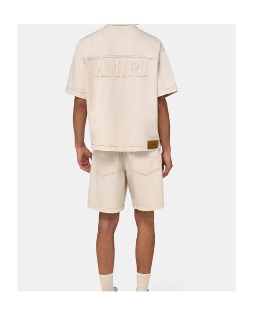 Amiri Natural Boxy Short-Sleeve Shirt for men