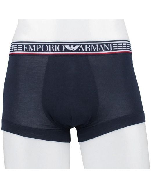 Emporio Armani Blue Logo Underwear 3-Piece Pack for men