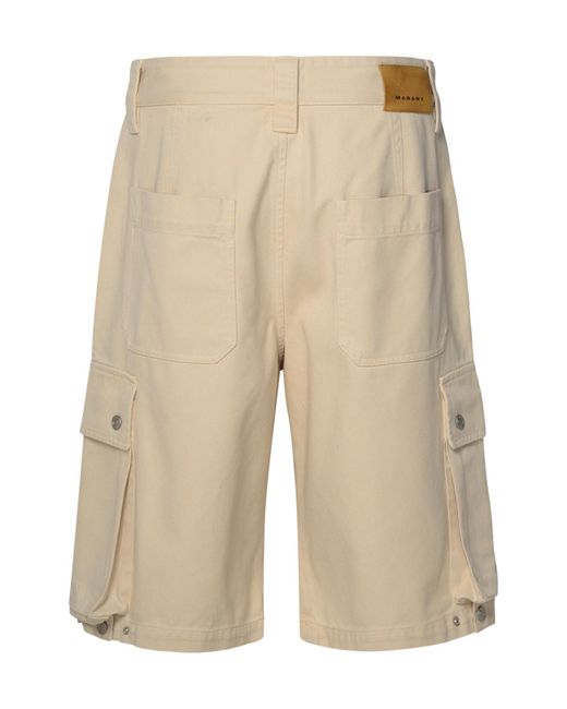 Isabel Marant Natural Mid-Rise Loose-Fit Cargo Shorts for men