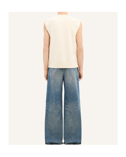 Courreges Natural Courrèges V-Neck Knit Vest