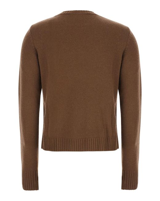 Max Mara Brown Argyle-Pattern Sweater