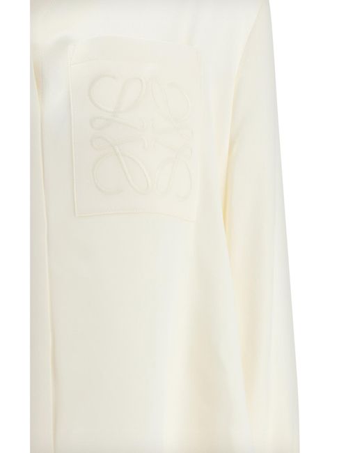 Loewe White Pyjama Button-Up Blouse