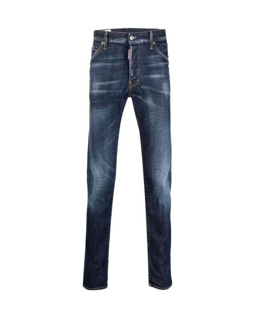 DSquared² Blue Faded Effect Skinny Jeans for men