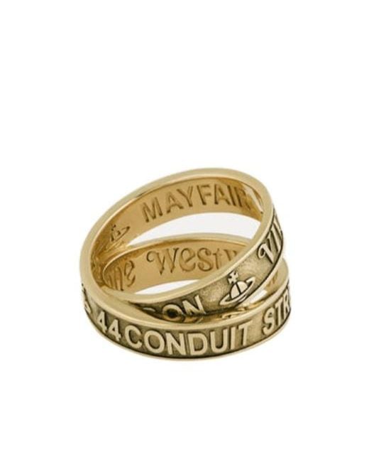Vivienne Westwood Metallic Amos Engraved Ring