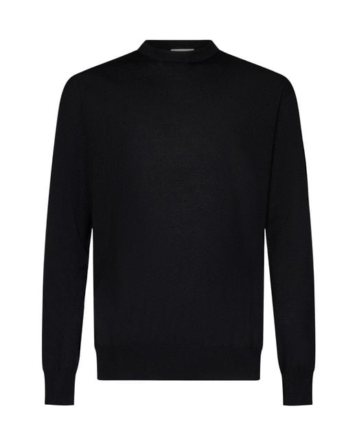 Jil Sander Black Ribbed Crewneck Jumper for men